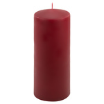 ŚWIECE STOŁOWE BORDOWE 4 SZT 25x10 CM ŚWIECZKI WALCOWE TRADYCYJNE KOLUMNOWE