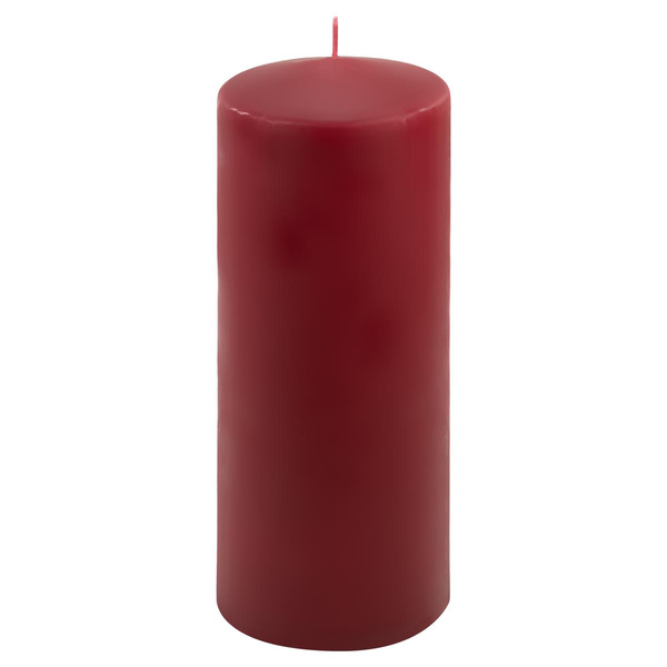 ŚWIECE STOŁOWE BORDOWE 2 SZT 25x10CM ŚWIECZKI WALCOWE TRADYCYJNE KOLUMNOWE