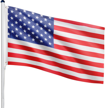 MASZT FLAGOWY 6,5M MASZT DO FLAGI + FLAGA USA