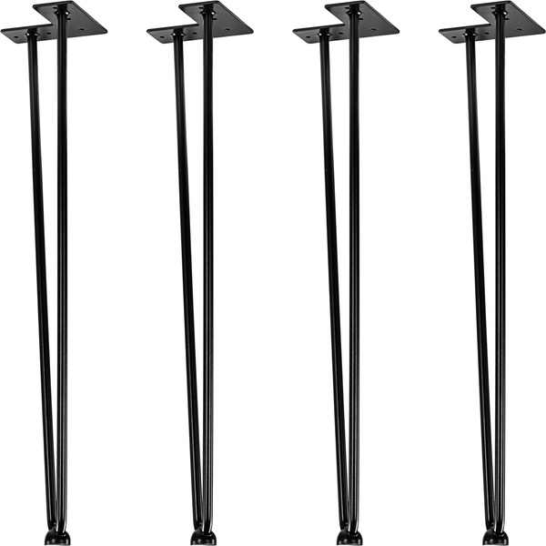 4x METALOWE NOGI STOŁU HAIRPIN LEGS 60 CM 2 PRĘTY