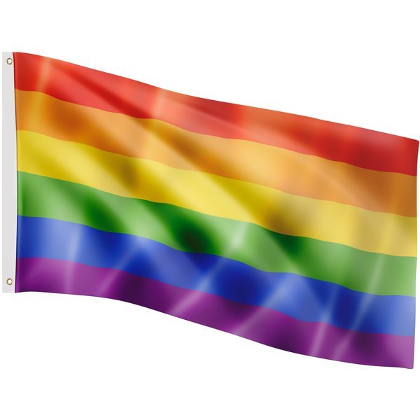 FLAGA RAINBOW TĘCZOWA LGBT DUMY 120x80CM NA MASZT