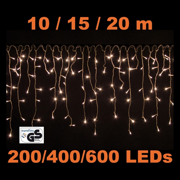 LAMPKI ZWISAJĄCE KURTYNA NA DOM OGRÓD 600 LED + PILOT