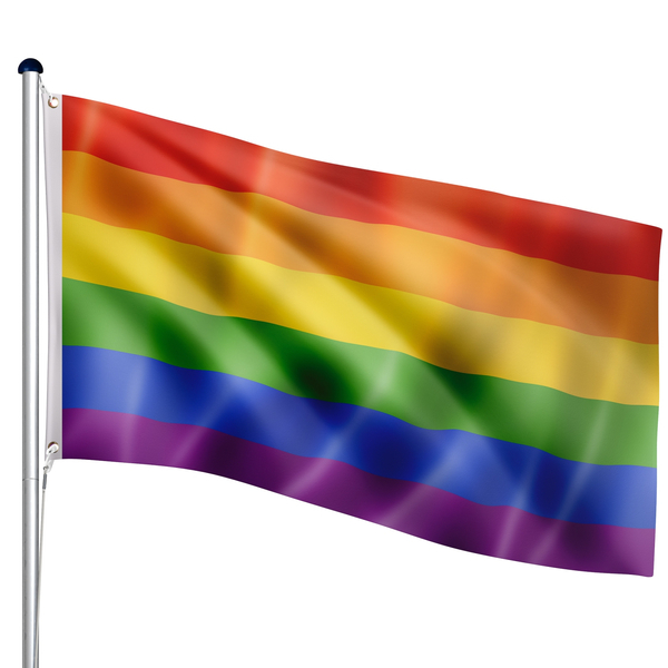 MASZT FLAGOWY 6,5M MASZT DO FLAGI + FLAGA LGBT