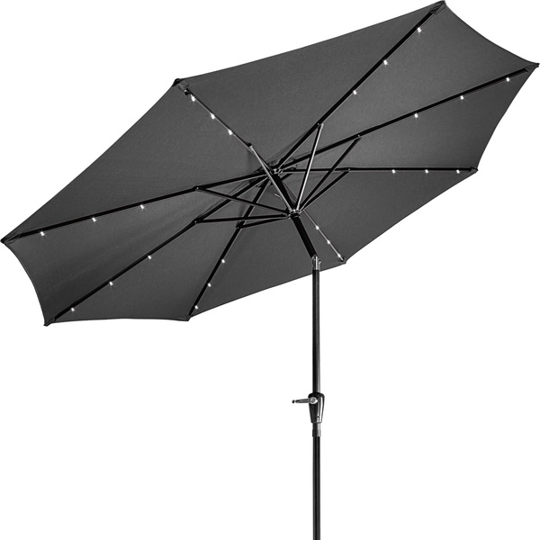 PARASOL OGRODOWY LED 3 METRY OGRÓD BALKON ANTRACYT