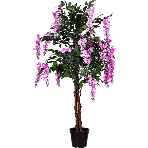 SZTUCZNE DRZEWO GLICYNIA WISTERIA RÓŻ 120CM KWIATY